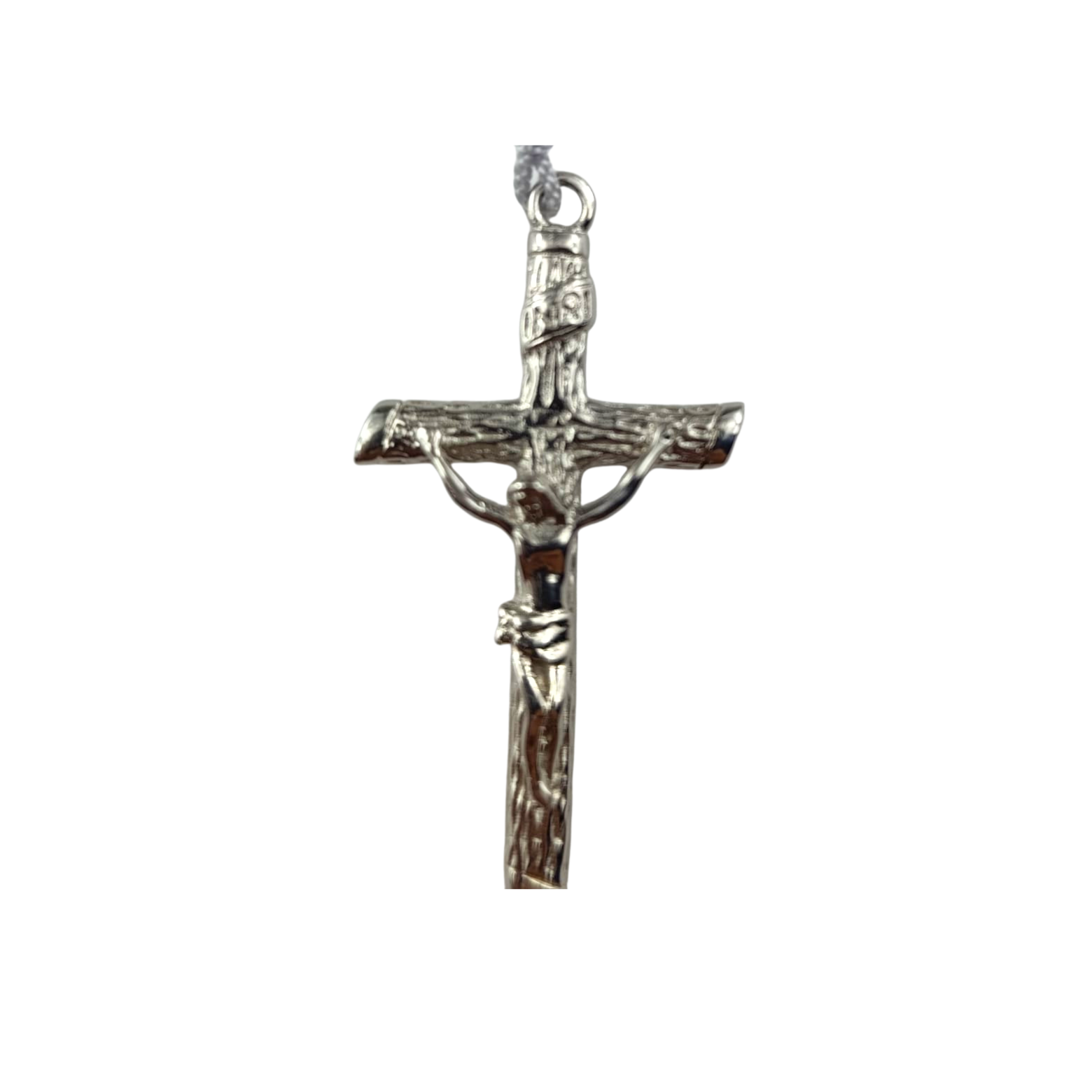 Rosario Virgen Milagrosa –  Perla Marfil y Cristal Transparente