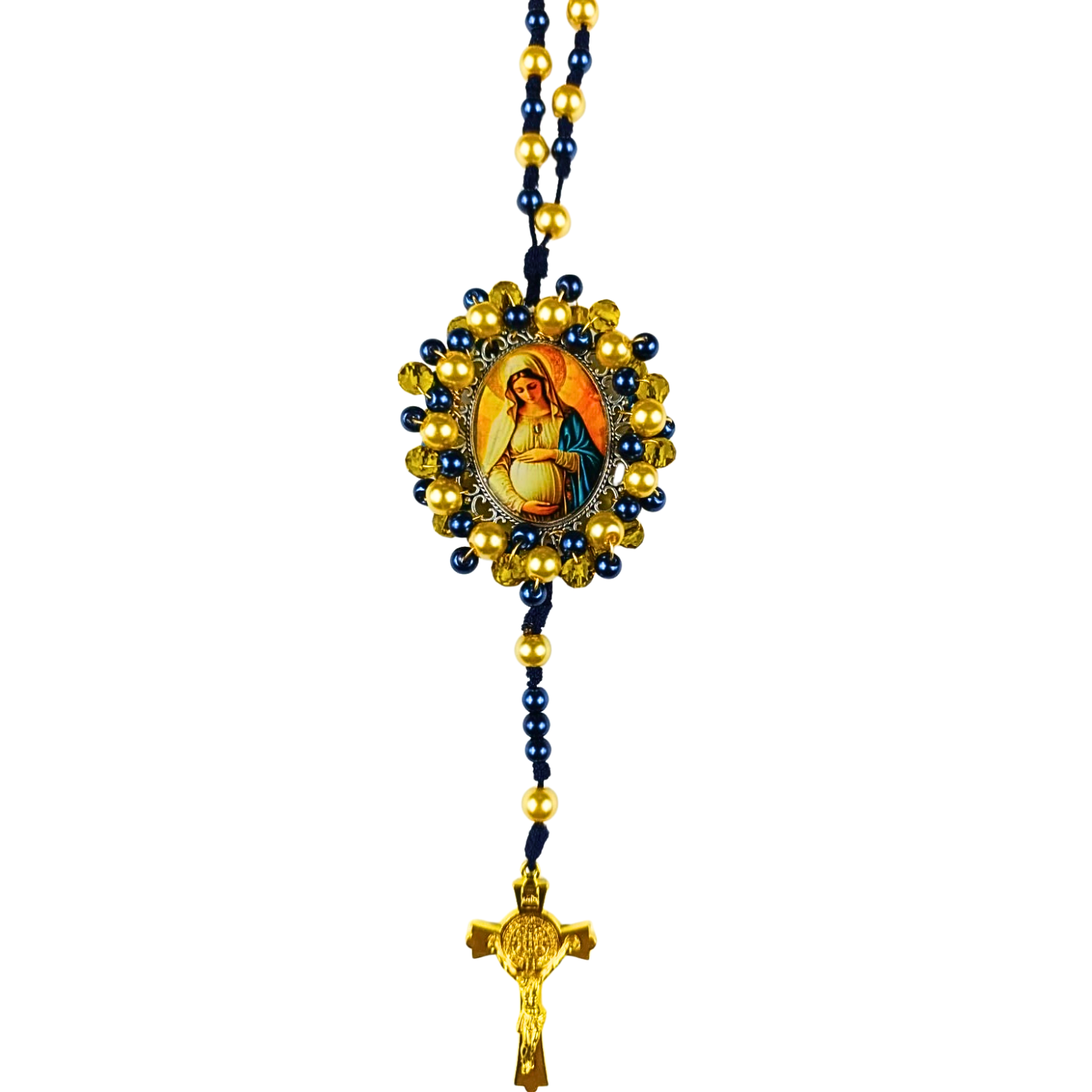 Rosario Virgen María | Rosas Azules y Perlas Doradas